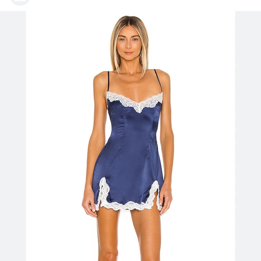 LOVERS AND FRIENDS Cassandra slip dress in navy